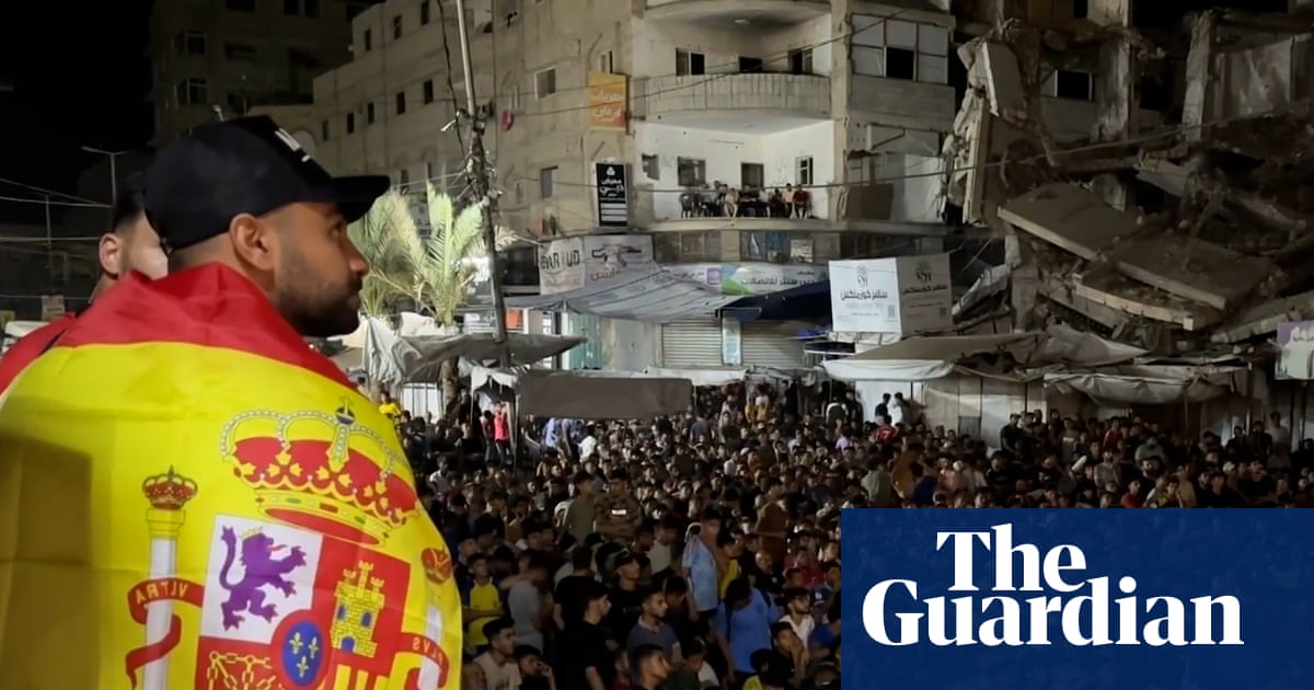 Palestinians in Gaza celebrate Spain's World Cup victory – video