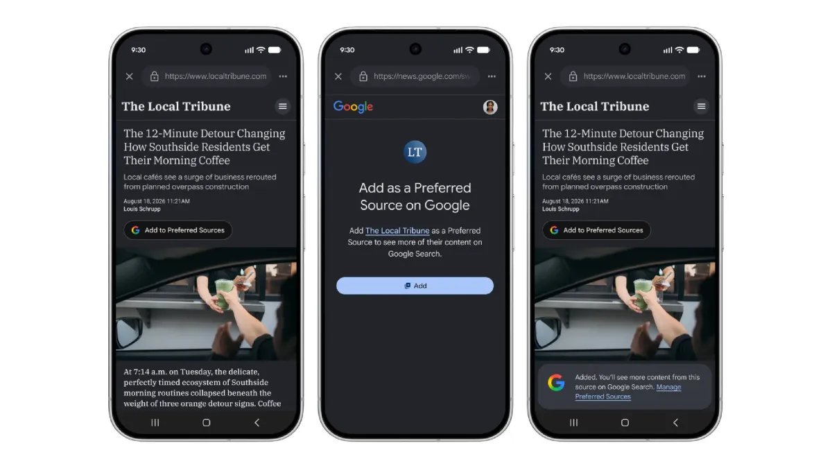 Google хэвлэн нийтлэгчдэд зориулсан “дуртай эх сурвалж” тохируулах шинэ функцийг нэвтрүүллээ