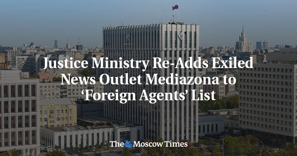 ОХУ-ын Хууль зүйн яам “Mediazona” цахим хуудсыг гадаадын тагнуул хэмээн дахин бүртгэлээ