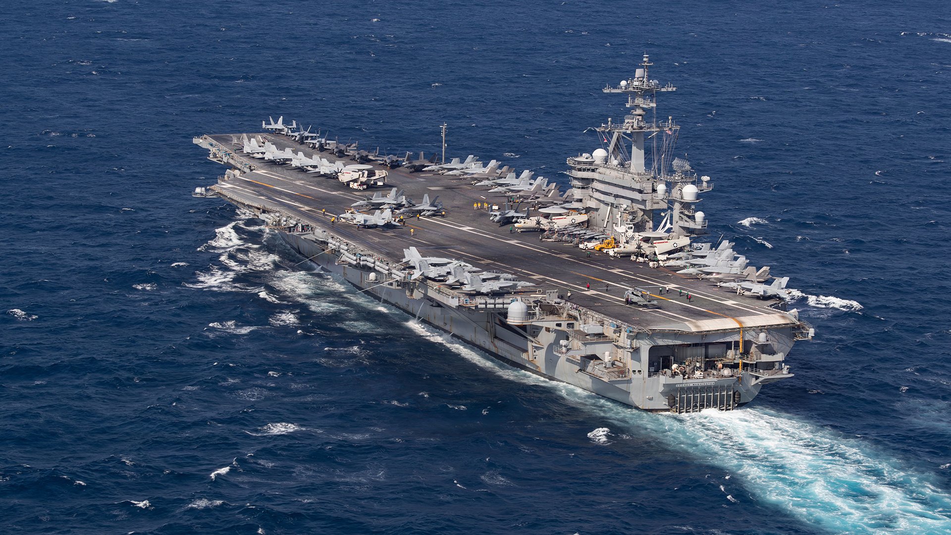 USS George Washington хөлөг Ойрх Дорнодод ирсэн нь АНУ-ын тэнгисийн цэргийн хүчний ачааллыг илтгэж байна