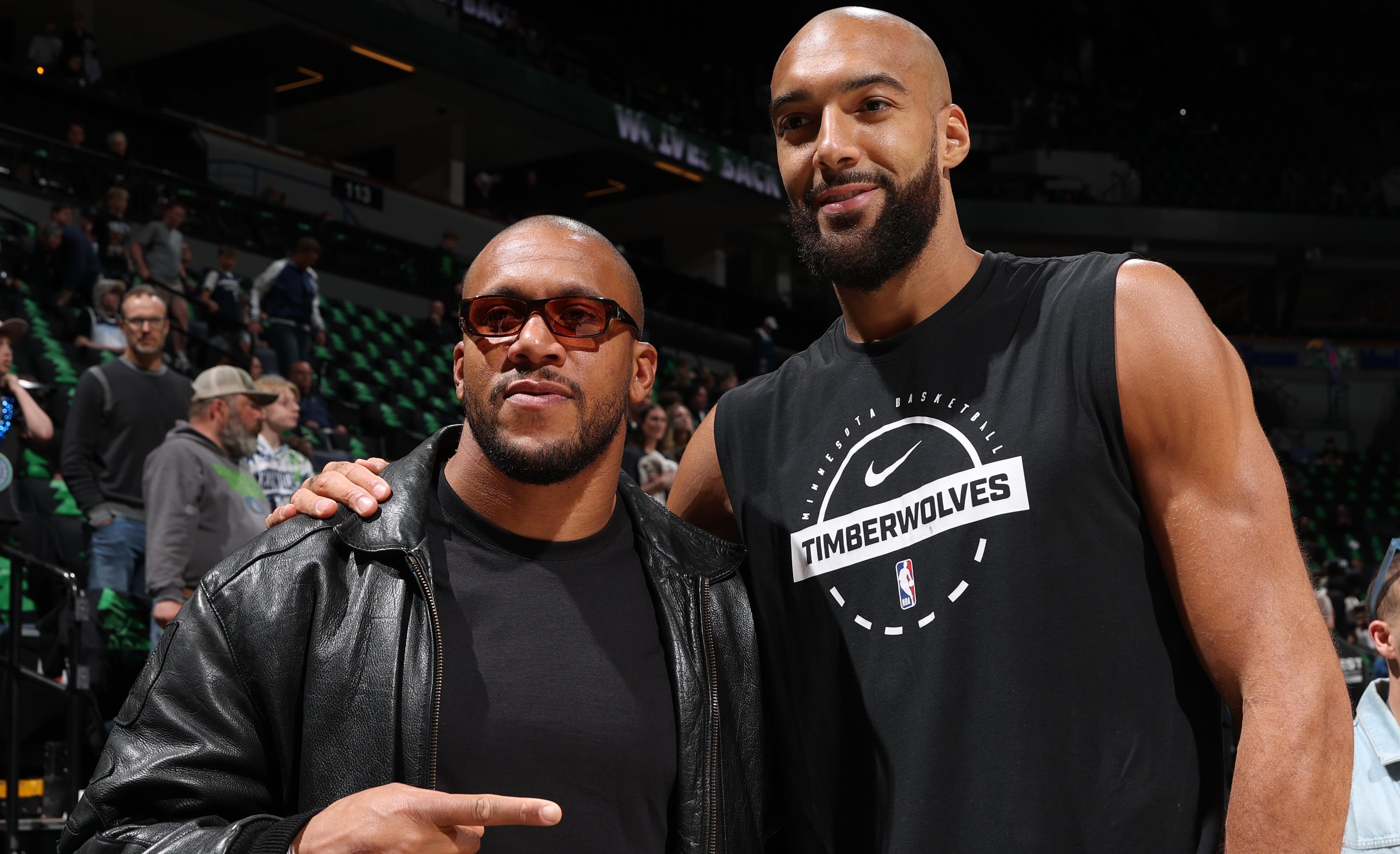 Gane got game? UFC champ gets buckets on NBA star Rudy Gobert | Video