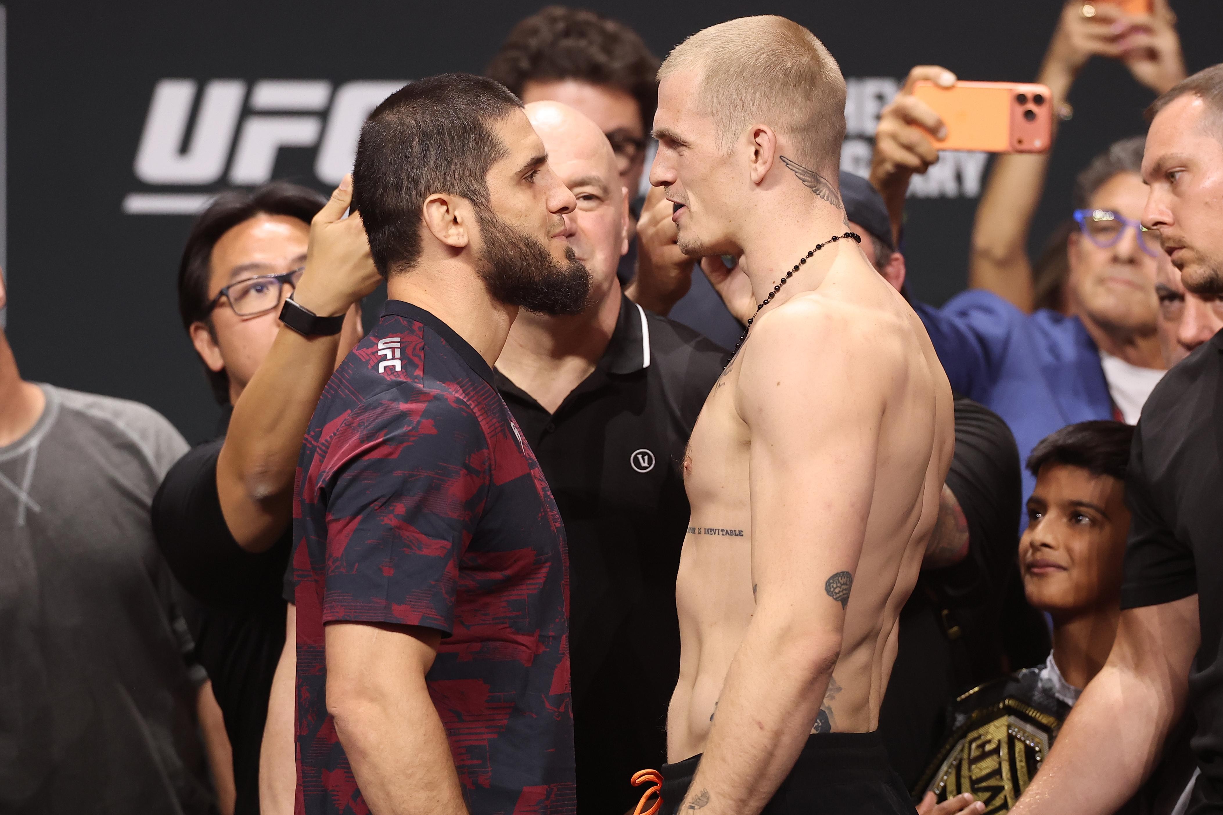 Ислам Махачев болон Иан Мачадо Гарри нар UFC 330 тэмцээний өмнөх сүүлийн тулгалтад орлоо